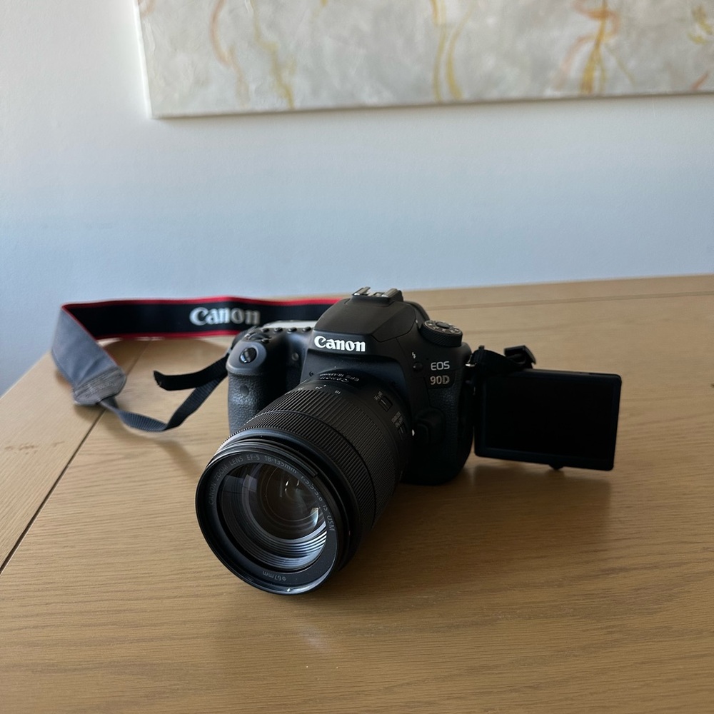 Canon 90D Camera and lens
